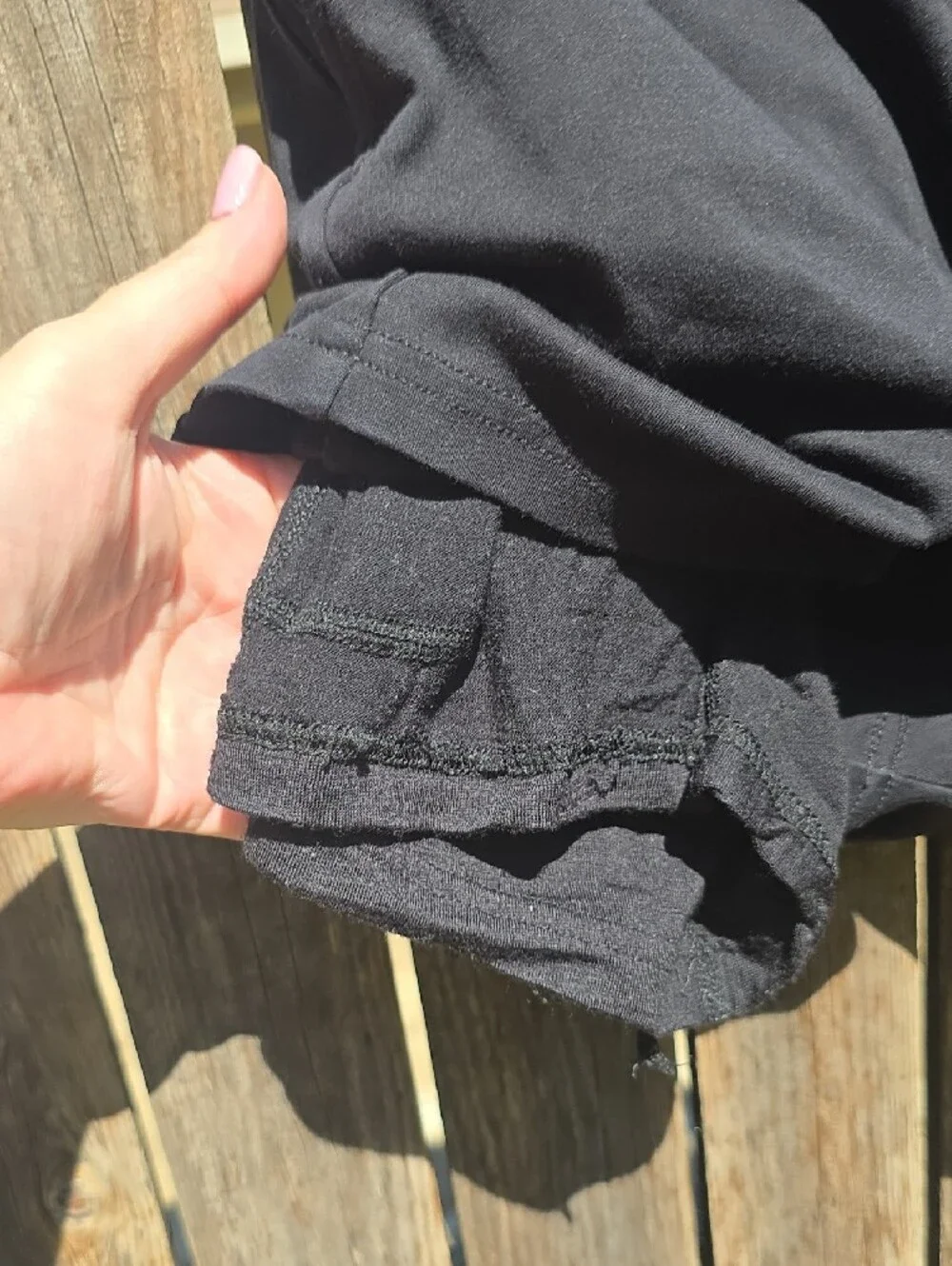 Ryker Black Athletic Shorts 100% Organic Cotton Inner Layer 100% Merino Wool SML